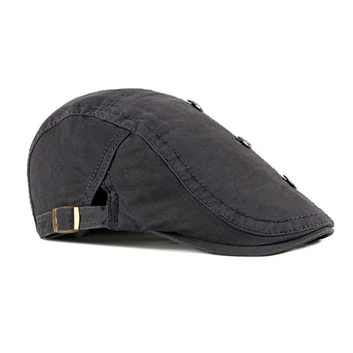 Cappello basco piatto con decorazioni punk rivetto