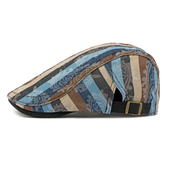 Cappello basco piatto a righe PaIsley Four Seasons