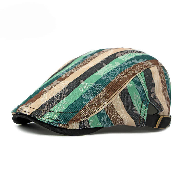 Cappello basco piatto a righe PaIsley Four Seasons