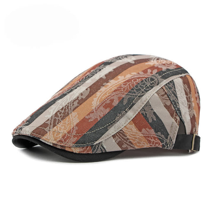 Cappello basco piatto a righe PaIsley Four Seasons