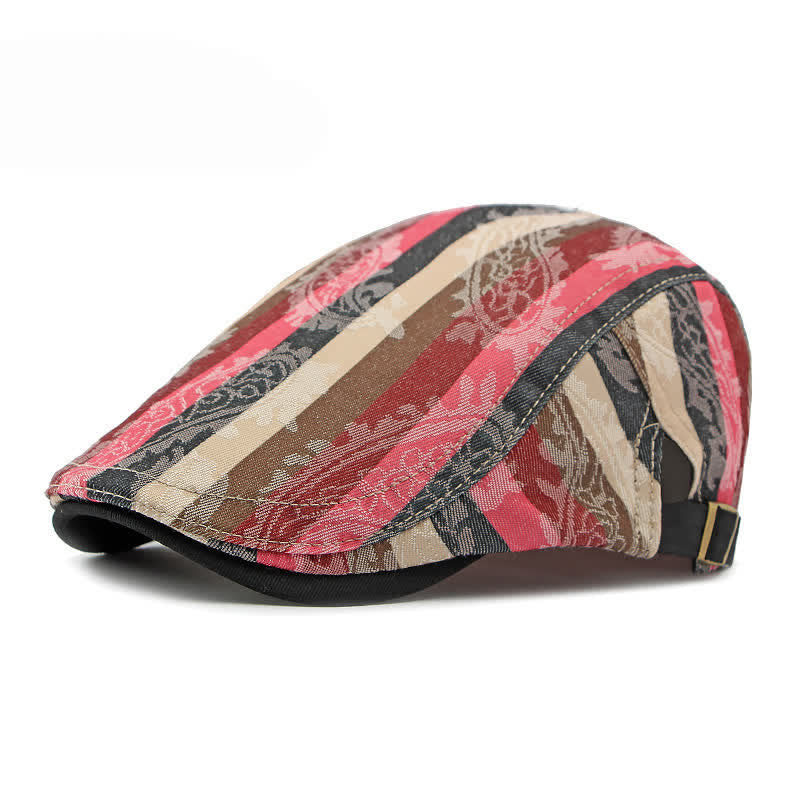 Cappello basco piatto a righe PaIsley Four Seasons