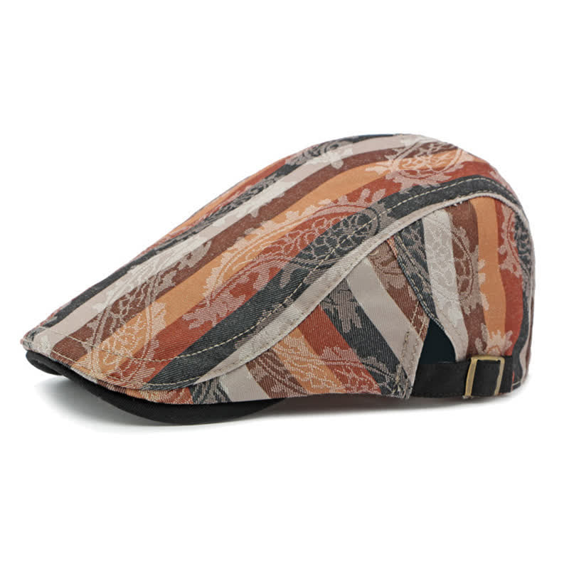 Cappello basco piatto a righe PaIsley Four Seasons
