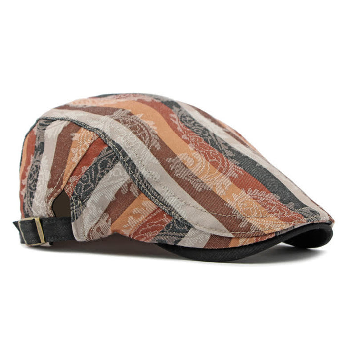 Cappello basco piatto a righe PaIsley Four Seasons