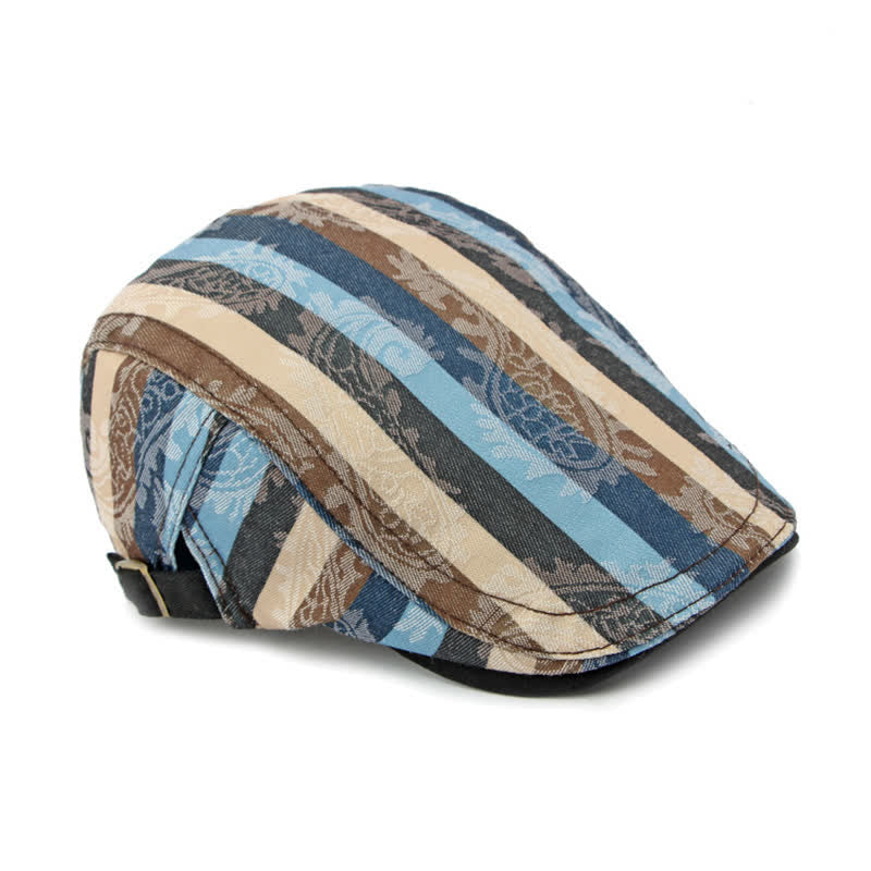 Cappello basco piatto a righe PaIsley Four Seasons