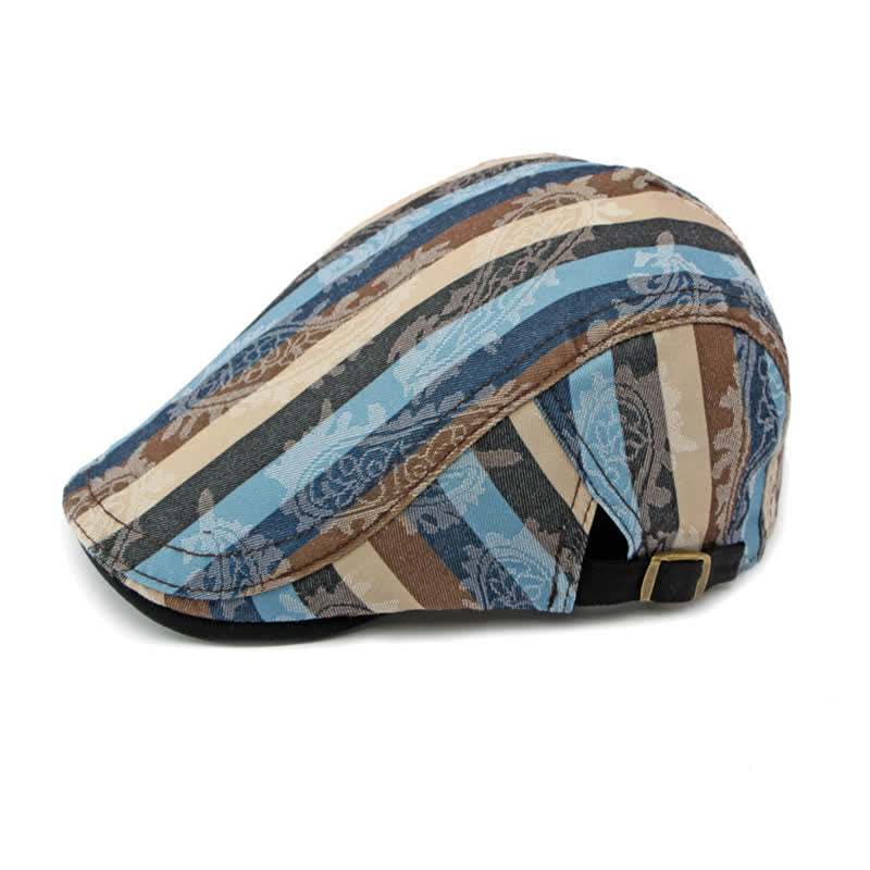 Cappello basco piatto a righe PaIsley Four Seasons