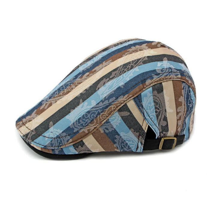 Cappello basco piatto a righe PaIsley Four Seasons