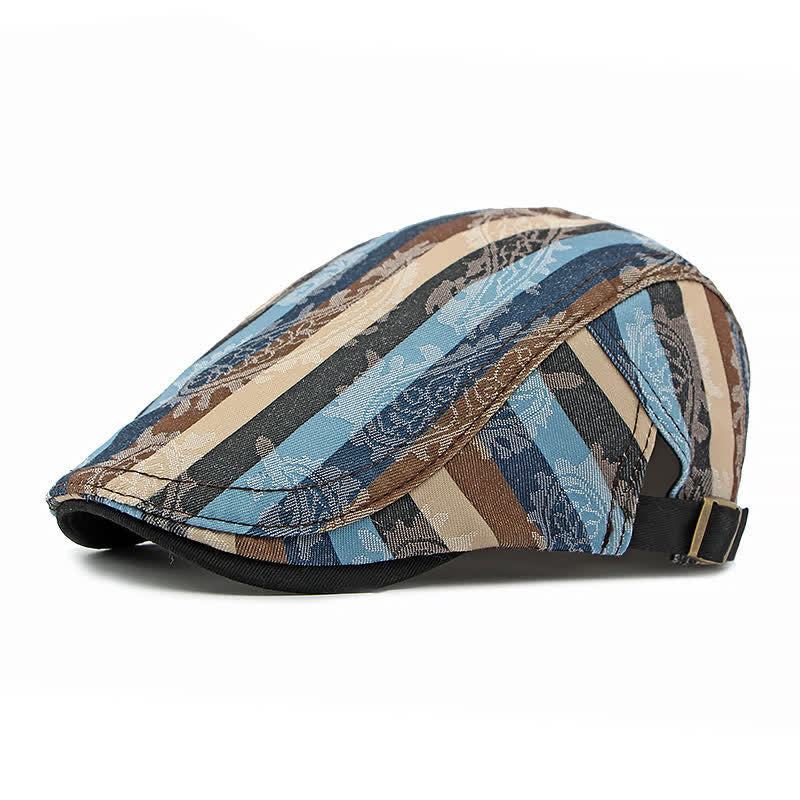 Cappello basco piatto a righe PaIsley Four Seasons