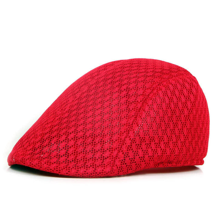 Cappello basco piatto estivo in maglia tinta unita - Rosso - Misura M (22"-22 7/8") - image 10