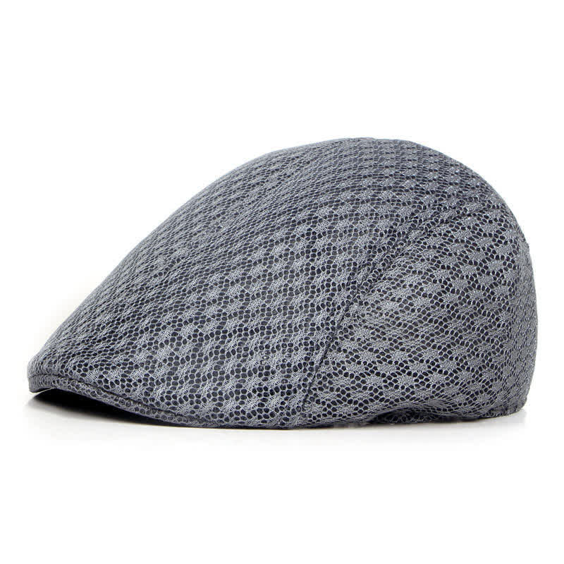 Cappello basco piatto estivo in maglia tinta unita - Grigio scuro - Misura M (22"-22 7/8") - image 6