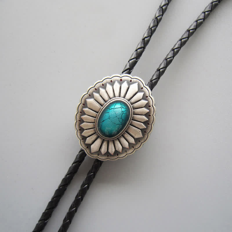 Cravatta Bolo con accessorio Western Turchese Sunburst