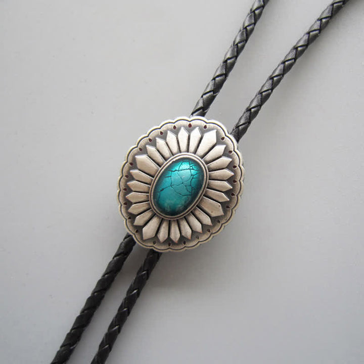 Cravatta Bolo con accessorio Western Turchese Sunburst