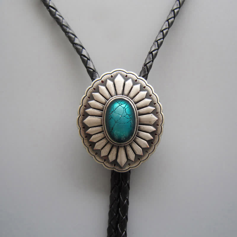 Cravatta Bolo con accessorio Western Turchese Sunburst
