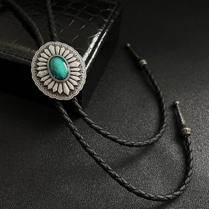 Cravatta Bolo con accessorio Western Turchese Sunburst