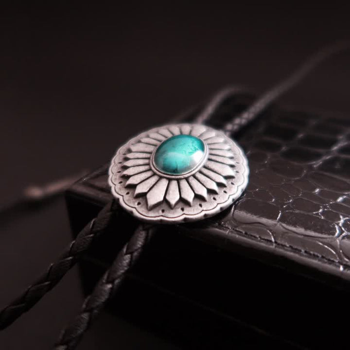 Cravatta Bolo con accessorio Western Turchese Sunburst