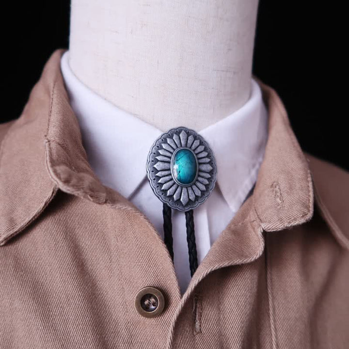 Cravatta Bolo con accessorio Western Turchese Sunburst