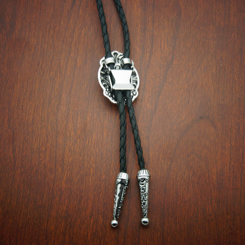 Cravatta Bolo con intaglio della stella d'argento del Texas occidentale - image 5
