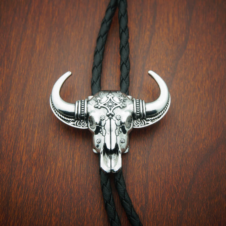 Cravatta Bolo con testa di toro e Longhorn del Texas
