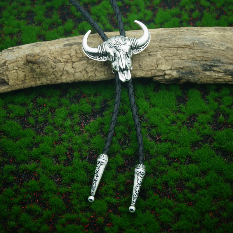 Cravatta Bolo con testa di toro e Longhorn del Texas - image 1