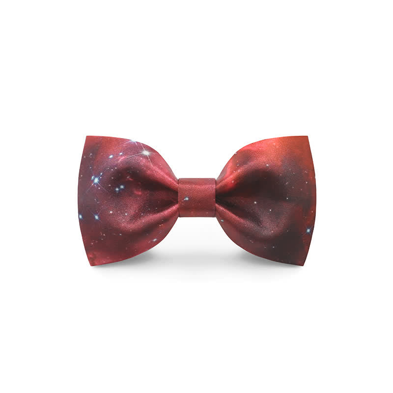 Papillon stampato floreale rosso a onde grazioso da uomo - Stile n. 4 - image 6