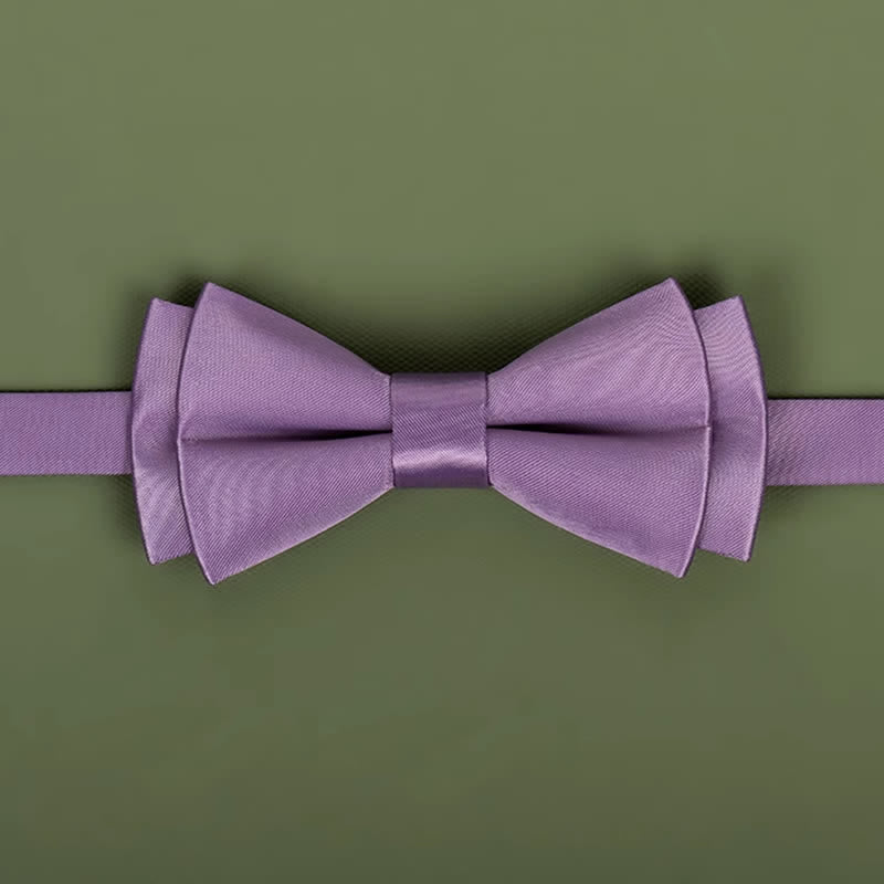 Papillon da uomo viola mercerizzato tinta unita