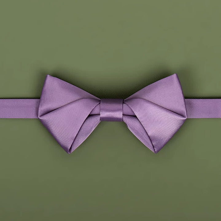 Papillon da uomo viola mercerizzato tinta unita