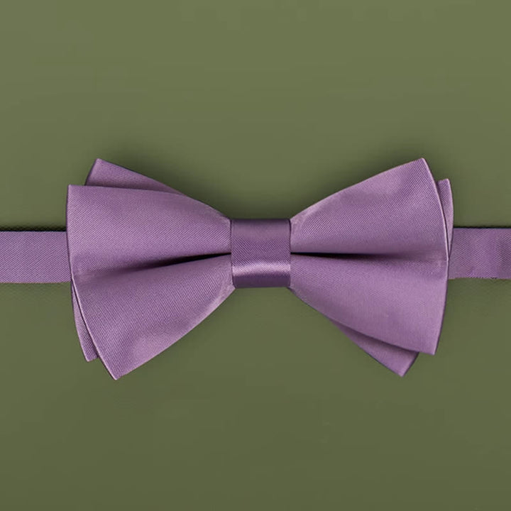 Papillon da uomo viola mercerizzato tinta unita - Stile n. 4 - image 17