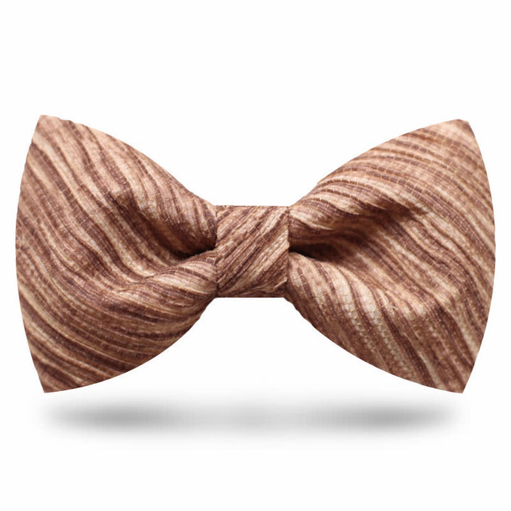 Papillon a righe marrone caffè distintivo da uomo - Stile n. 1 - image 0