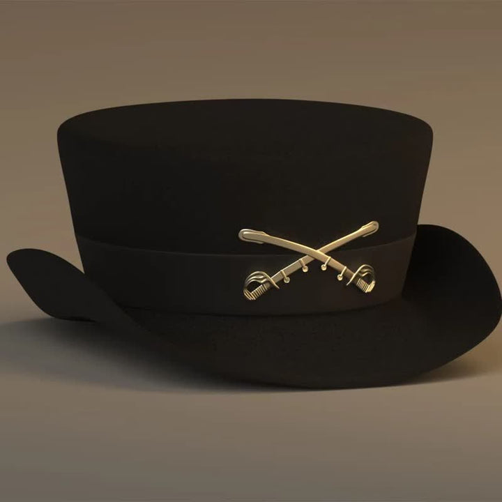 Cappello da cowboy in lana con decorazione Golden Cavalry