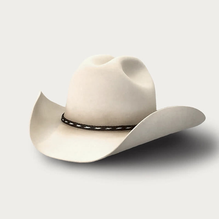 Cappello da cowboy in lana a tesa larga classico occidentale