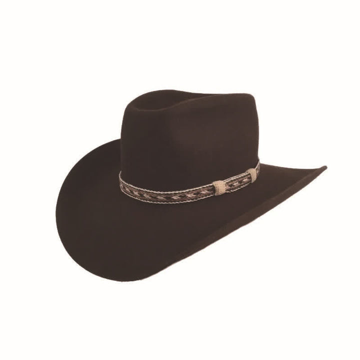 Cappello da cowboy in lana a tesa larga classico occidentale