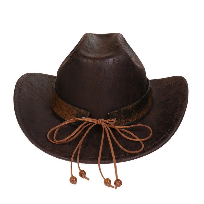 Cappello da cowboy vintage in similpelle Longhorn Bull - image 14