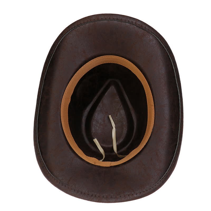 Cappello da cowboy vintage in similpelle Longhorn Bull - image 5