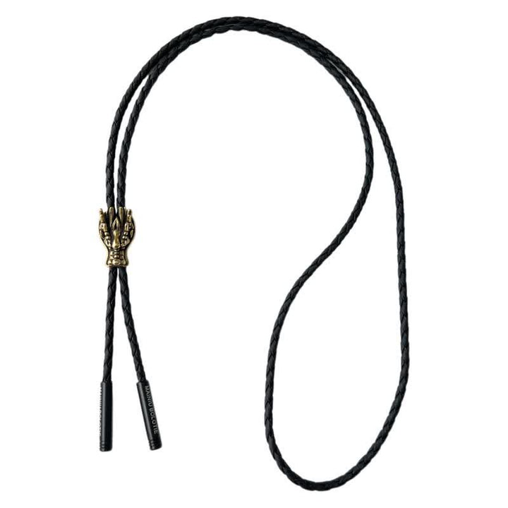 Cravatta Bolo con testa di drago in bronzo