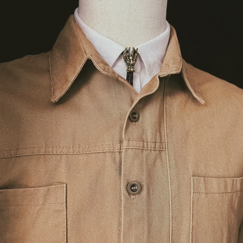 Cravatta Bolo con testa di drago in bronzo