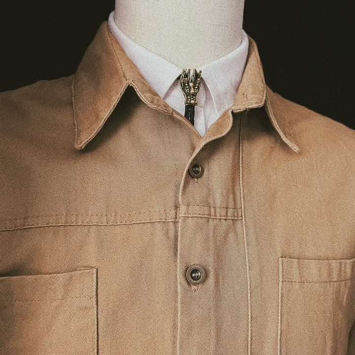 Cravatta Bolo con testa di drago in bronzo
