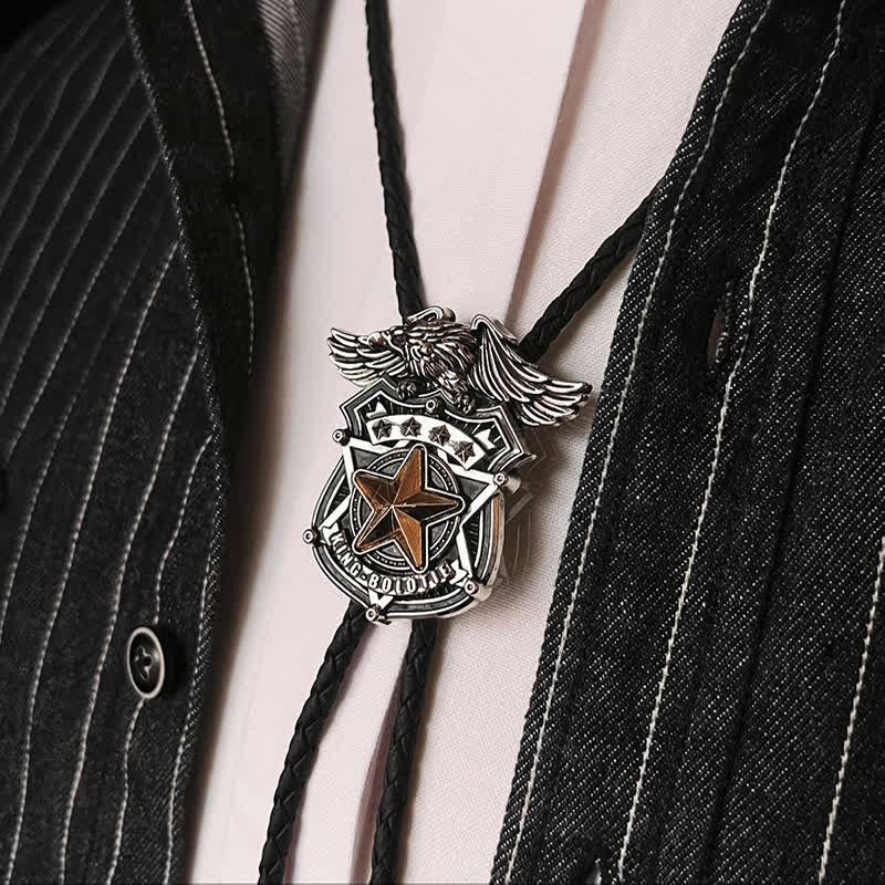 Cravatta Bolo personalizzata Eagle &amp; Star Western