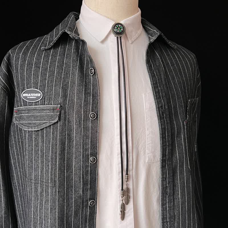 Cravatta Bolo con accessorio casual in stile bussola alla moda