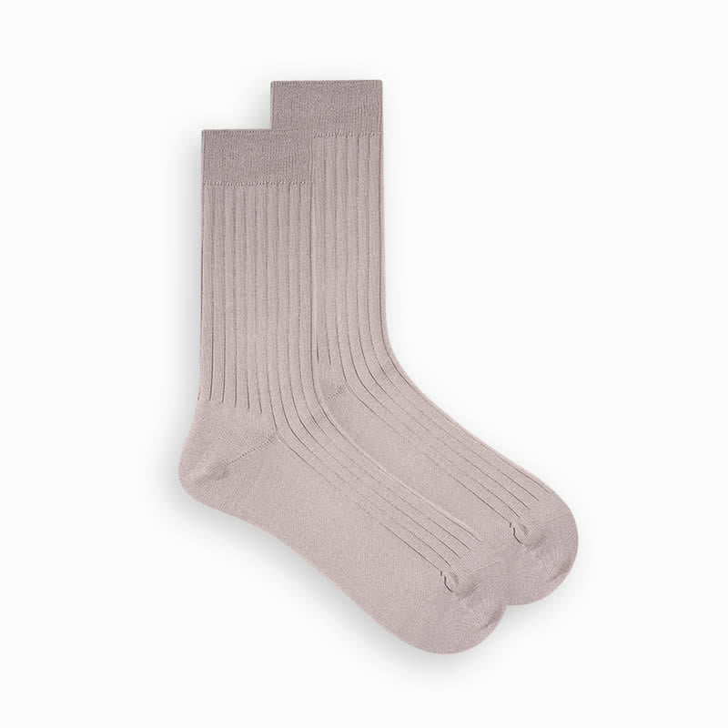 Calzini da uomo in cotone semplice tinta unita - Grigio - 6 paia - Taglia unica (US 6.5 - US 10) - image 19