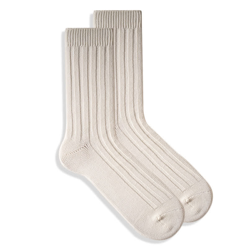 Calzini da uomo in cotone tinta unita a coste sottili - Bianco - 6 paia - Taglia unica (US 6.5 - US 10) - image 5