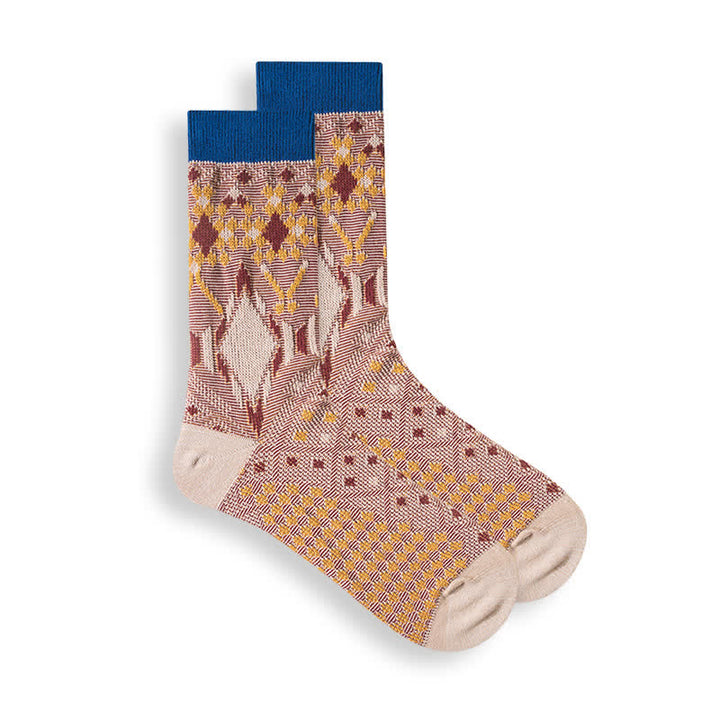 Calzini da uomo in cotone alla moda, unici e originali - Beige - 6 paia - Taglia unica (US 6.5 - US 10) - image 12