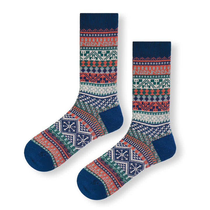 Calzini in cotone con motivi geometrici tribali vintage - Marina Militare - 6 paia - Taglia unica (US 6 - US 10) - image 2