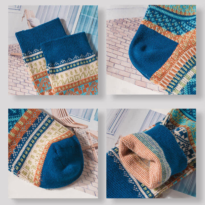 Calzini in cotone con motivi geometrici tribali vintage - image 11