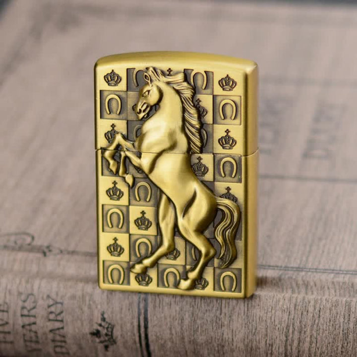 Accendino ricaricabile a butano con mola Roaring Horse