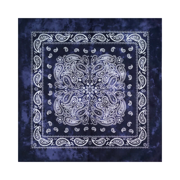 Sciarpa quadrata Paisley Acidwash con fibbia per sciarpa