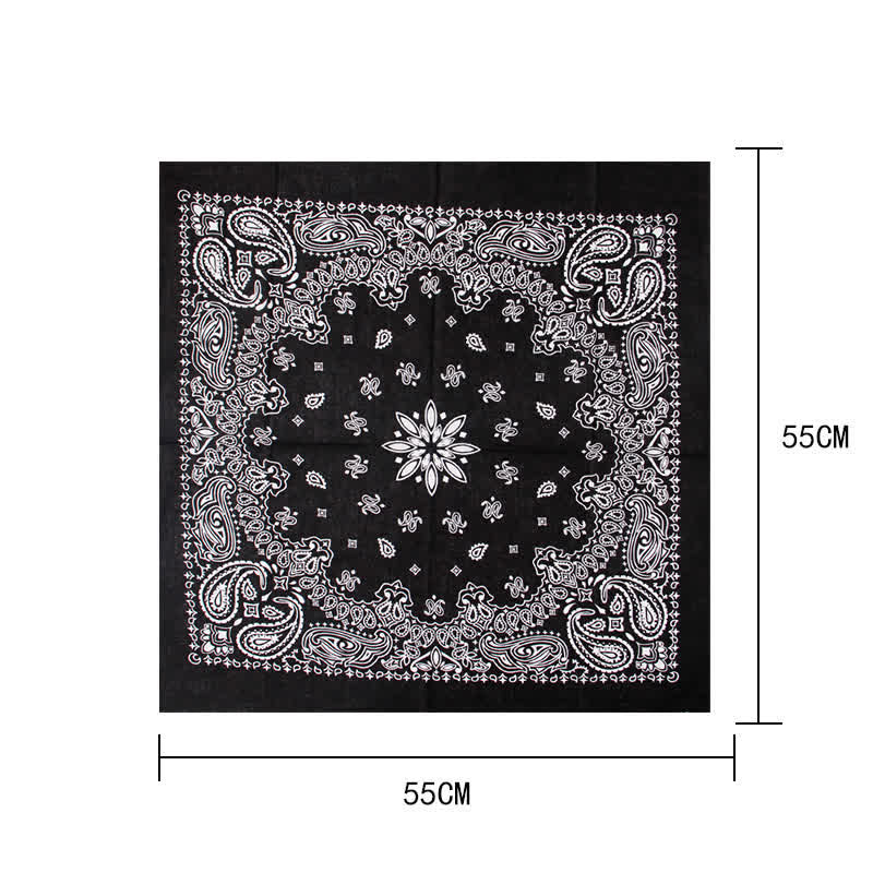 Sciarpa quadrata stampata Paisley alla moda con fibbia per sciarpa - image 2
