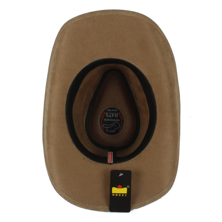 Cappello da cowboy western a tesa larga per esterni color cachi scuro