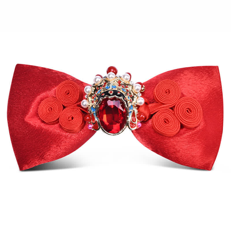 Papillon da uomo con cristalli artificiali e decorazioni circolari alla moda