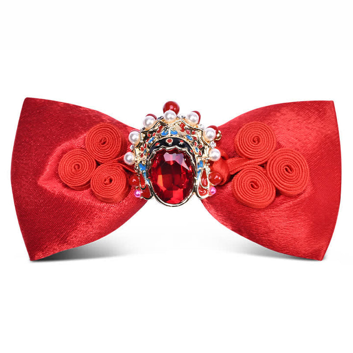 Papillon da uomo con cristalli artificiali e decorazioni circolari alla moda