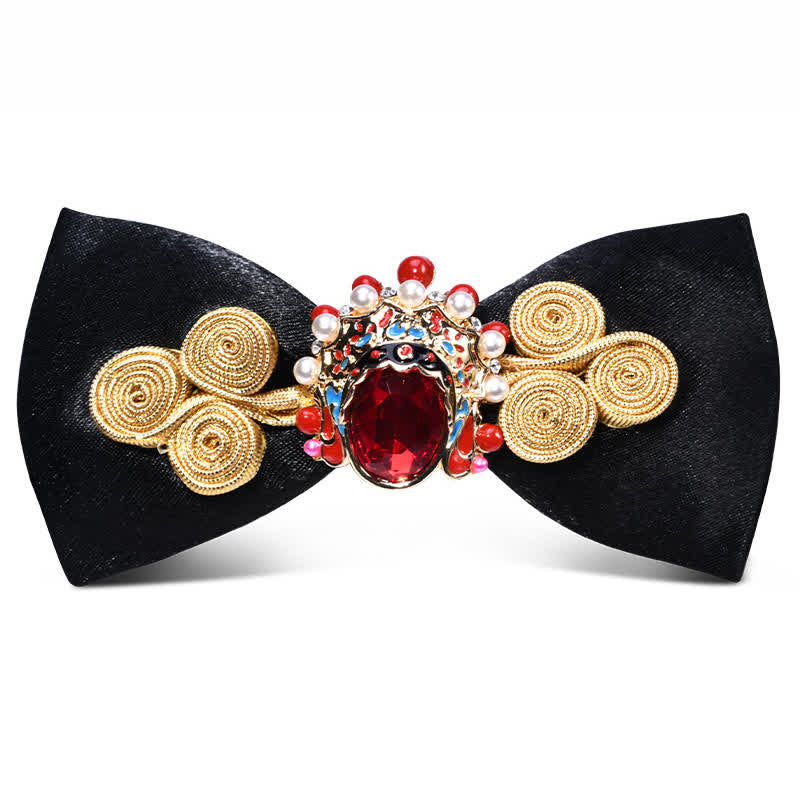 Papillon da uomo con cristalli artificiali e decorazioni circolari alla moda