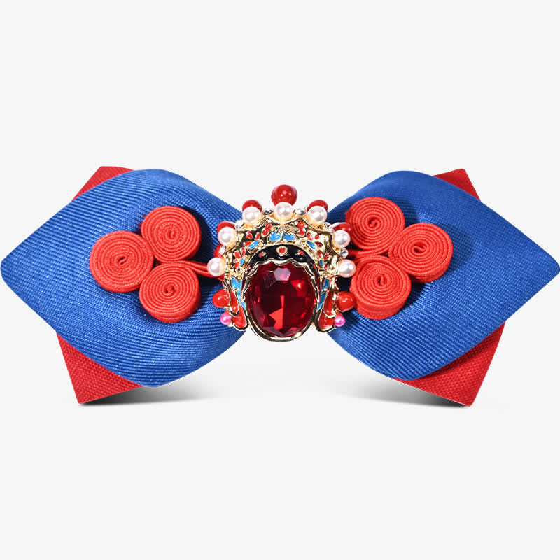Papillon da uomo con cristalli artificiali e decorazioni circolari alla moda